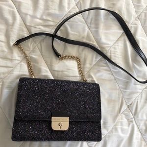 Kate Spade Small Glitter Purse Black